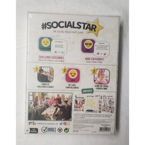 Social Star Challenge Game Ages 13+ Party Icebreaker Talk, Dare & Connect - Picture 2 of 4